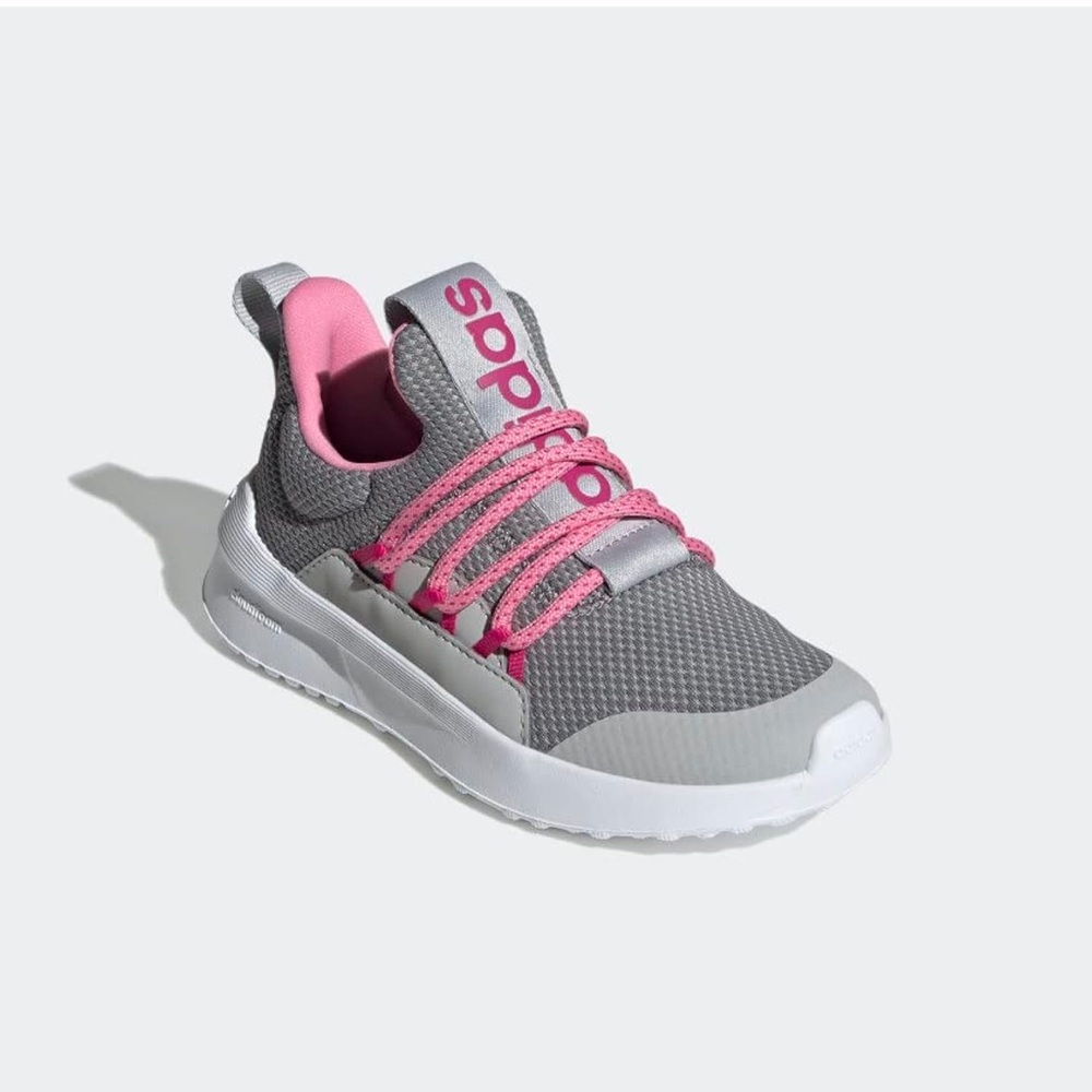 adidas Girls' Lite Racer Adapt 5.0 Sneakers in Grey Team Real Magenta Size 6